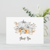 Herabfallen in Liebe Babydusche Danke Karte (Stehend Vorderseite)