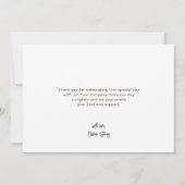 Herabfallen in Liebe Babydusche Danke Karte (Rückseite)