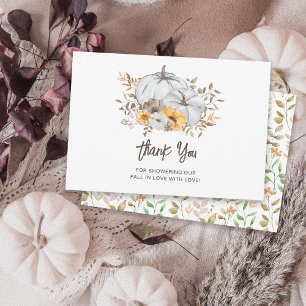 Herabfallen in Liebe Babydusche Danke Karte