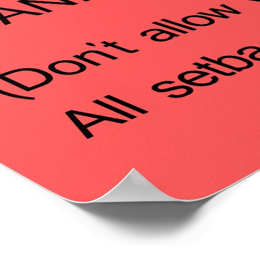 Herabfallen siebenmal... Stehe acht auf! Poster (Ecke)