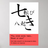 Herabfallen siebenmal... Stehe acht auf! Poster (Vorne)