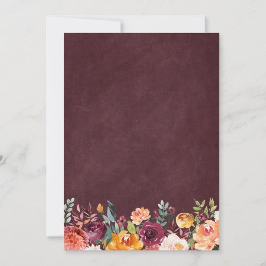 Herabfallen von Liebe String Lights Blumenzwiebeln Einladung (Rückseite)