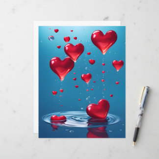 herabfallende Hochglanzherzen der Liebe