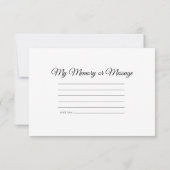 Herabfallfarbene Blätter teilen eine Gedächtnisbee Mitteilungskarte (Rückseite)