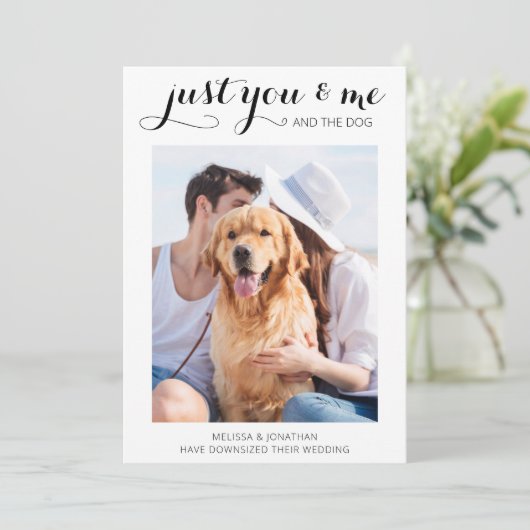 Herabgesetzte Änderung von Plänen zur Hochzeitsank Save The Date (Stehend Vorderseite)