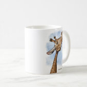 Herablassender Giraffen-Cartoon Kaffeetasse (VorderseiteRechts)