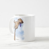 Herablassender Giraffen-Cartoon Kaffeetasse (Vorderseite Links)