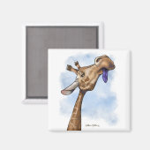 Herablassender Giraffen-Cartoon Magnet (Vorderseite/Rückseite)