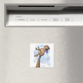 Herablassender Giraffen-Cartoon Magnet (In Situ (Geschirrspüler))