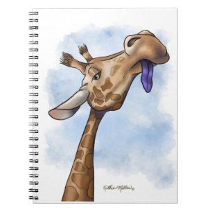 Herablassender Giraffen-Cartoon Notizblock