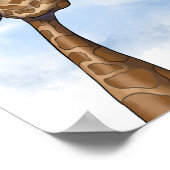 Herablassender Giraffen-Cartoon Poster (Ecke)