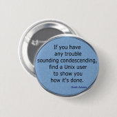 Herablassendes Unix - Scott Adams Button (Vorne & Hinten)