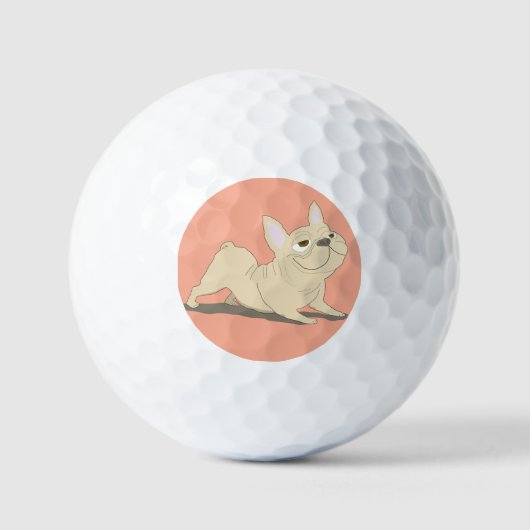 Herabschauender Hund Golfball (Vorderseite)