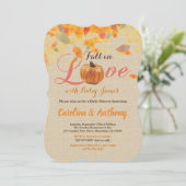 Herabsetzung der Babydusche-Einladung in der Liebe Einladung (Stehend Vorderseite)