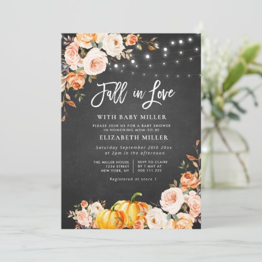 Herabsetzung der Blütendusche in der Liebe Einladung (Stehend Vorderseite)