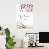 Herabsetzung der Liebe Babydusche boho pastellfarb Poster (Heimbüro)