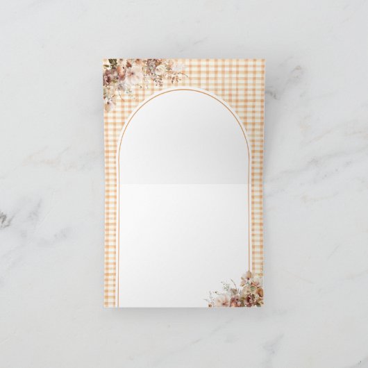 Herabsetzung der Liebe Blumenblume Rustikale Bow B Dankeskarte (Innenseite)