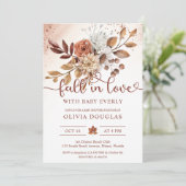 Herabsetzung der Liebe Boho Floral Baby Dusche Einladung (Stehend Vorderseite)