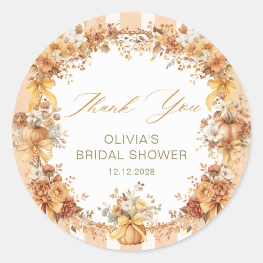 Herabsetzung der Liebe Brautparty Danke Runder Aufkleber (Vorderseite)