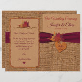 Herabsetzung der Liebe Burlap, Blätter geflochtene (Vorne/Hinten)