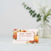 Herabsetzung der Liebe Flora Herbst Kinderdusche W Begleitkarte (Stehend Vorderseite)