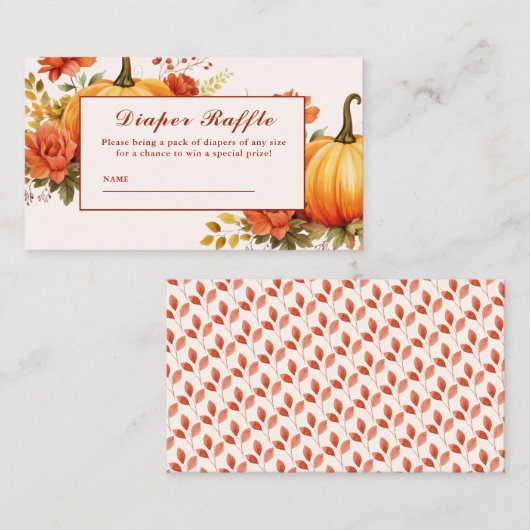 Herabsetzung der Liebe Flora Herbst Kinderdusche W Begleitkarte (Vorne/Hinten)