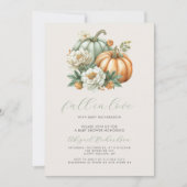 Herabsetzung der Liebe Floral Fall Babydusche Einladung (Vorderseite)