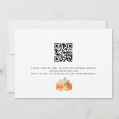Herabsetzung der Liebe Glittery Pumpkins QR Code H Save The Date (Rückseite)