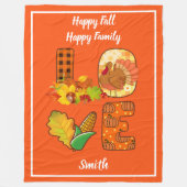 Herabsetzung der Liebe Herbsteinstellung Text und  Fleecedecke (Vorderseite)