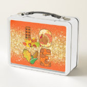 Herabsetzung der Liebe Herbsteinstellung Text und Metall Brotdose (Rückseite)