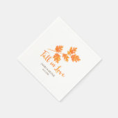 Herabsetzung der Liebe Orangefarbene Blätter Hochz Serviette (Ecke)