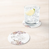 Herabsetzung der Liebe Pastel boho Kürbis Babydusc Runder Pappuntersetzer (Vor Ort)