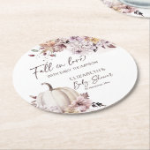 Herabsetzung der Liebe Pastel boho Kürbis Babydusc Runder Pappuntersetzer (Angewinkelt)