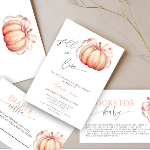 Herabsetzung der Liebe Pumpkin Pink Bug Baby Dusch Einladung