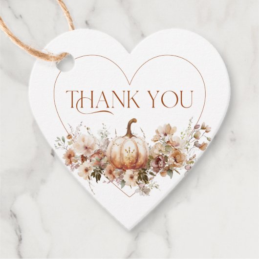 Herabsetzung der Liebe Pumpkin Wildblume Herzklopf Geschenkanhänger (Vorderseite)