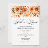 Herabsetzung der Liebe QR Code Boho Blumenhochzeit Einladung (Vorderseite)