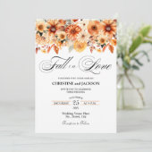 Herabsetzung der Liebe QR Code Boho Blumenhochzeit Einladung (Stehend Vorderseite)