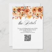 Herabsetzung der Liebe QR Code Boho Blumenhochzeit Einladung (Rückseite)