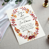 Herabsetzung der Liebe White Pumpkin Baby Dusche Einladung