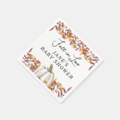 Herabsetzung der Liebe White Pumpkin Baby Dusche Serviette (Ecke)