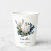 Herabsetzung der weißen Kürbis und der Vegetation Pappbecher (Vorderseite)