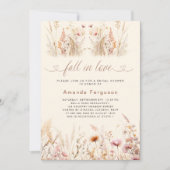 Herabsetzung der Wildblumen der Liebe beige-boho B Einladung (Vorderseite)