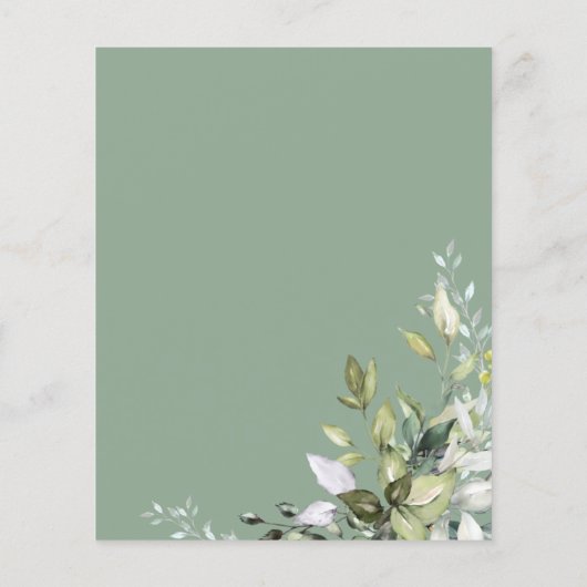 Herabsetzung des Grünhaushalts der Liebe Einladung (Rückseite)