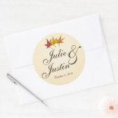 Herabsetzung des Hochzeitstickeretiketts im Brautp Runder Aufkleber (Umschlag)