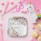 Herabsetzung des Liebe pastellfarbenen Blattkürbis Pappteller (Party)