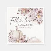 Herabsetzung des Liebe pastellfarbenen Blattkürbis Serviette (Vorderseite)