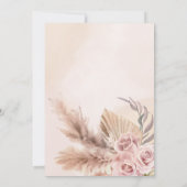 Herabsetzung des Pampas-Gras-Boho-Brautparty in de Einladung (Rückseite)