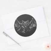 Herabstoßende Fledermaus - von BurnsInHell Runder Aufkleber (Umschlag)
