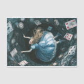 Herabstürzen der Kaninchenloch-Alice im Wunderland Seidenpapier (Vorderseite)