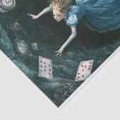 Herabstürzen der Kaninchenloch-Alice im Wunderland Seidenpapier (Ausschnitt)